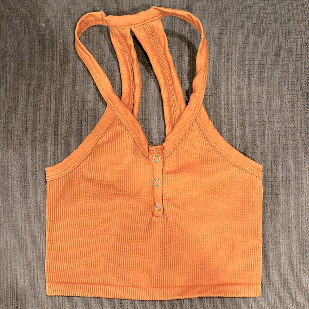 Free People Orange Tank Top, Size XS